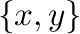 $\{x,y\}$